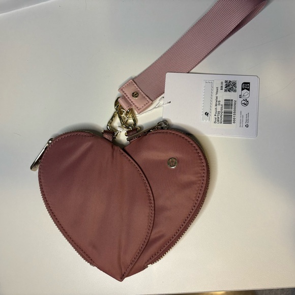 lululemon athletica Handbags - Lululemon Dual Pouch Wristlet Heart